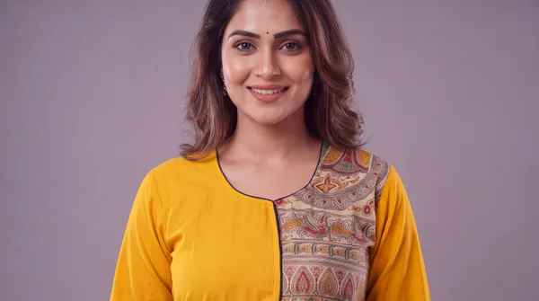 Yellow_Madhubani_Art_Printed_Cotton_Straight_Kurti_for_Women