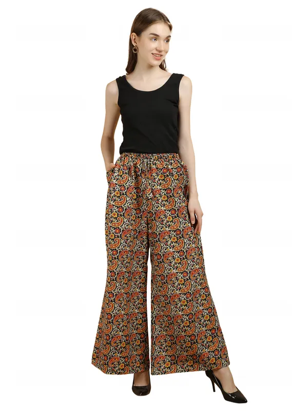 Multicolor_Cotton_Flared_Paisley_Print_Palazzo_Pants_For_Women