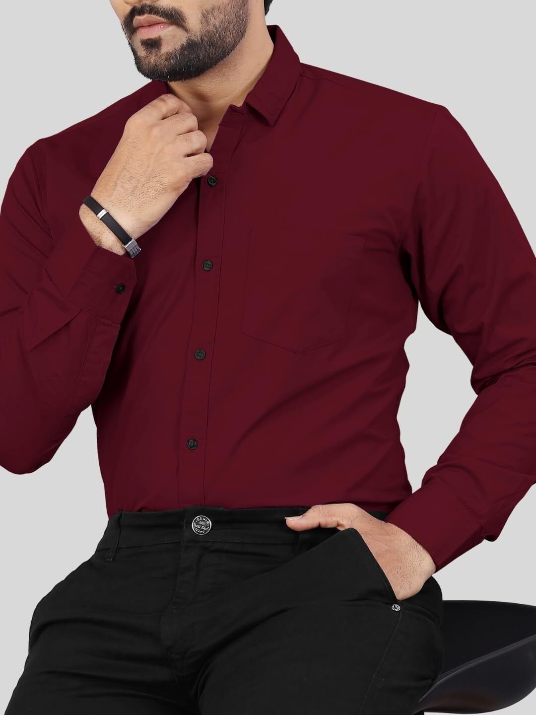 Men_Solid_Casual_Maroon_Shirt