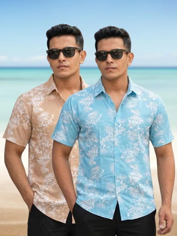 Men_Printed_Casual_Blue,_Brown_Shirt_(Pack_Of_2)