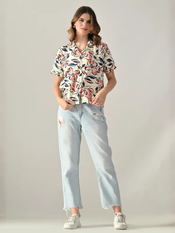Women_Printed_Beach_Wear_Multicolor_Shirt