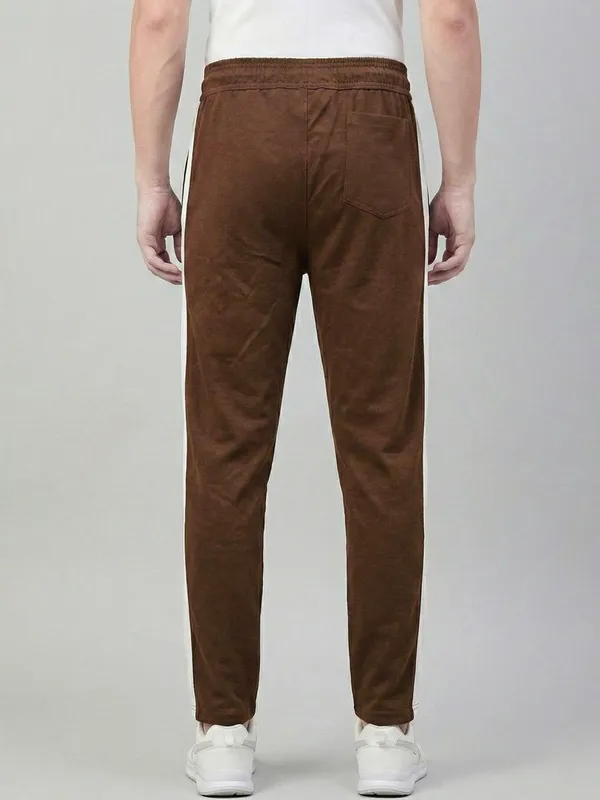Colorblock_Men_Brown,_White_Track_Pants