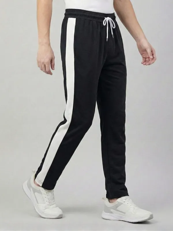 Colorblock_Men_Black,_White_Track_Pants