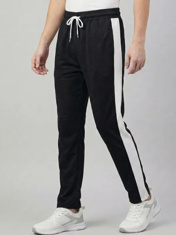 Colorblock_Men_Black,_White_Track_Pants