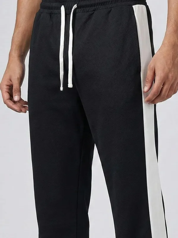 Colorblock_Men_Black,_White_Track_Pants