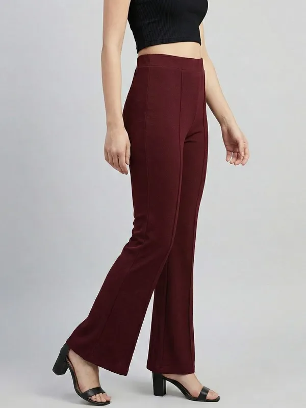 Slim_Fit_Women_Maroon_Trousers