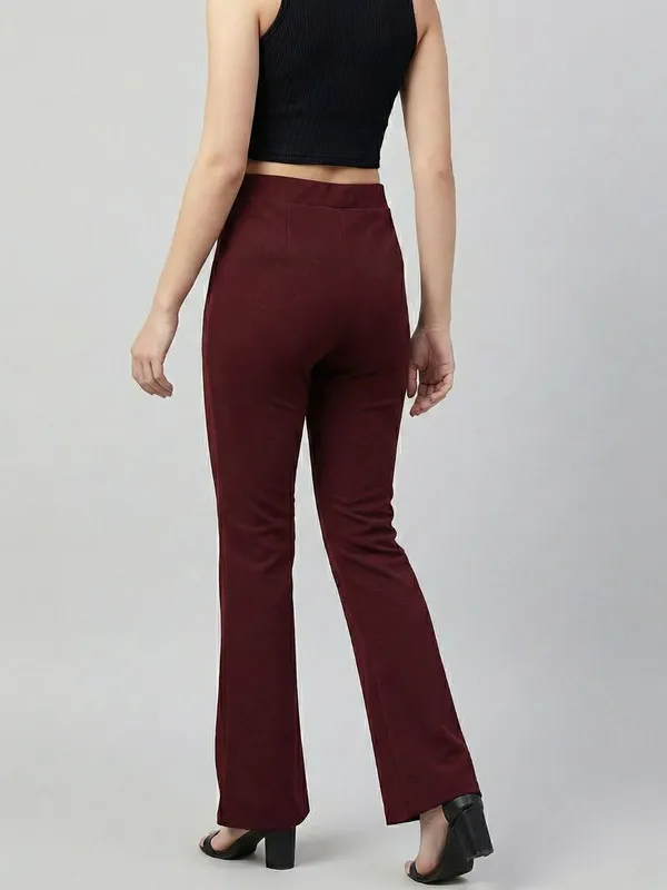 Slim_Fit_Women_Maroon_Trousers