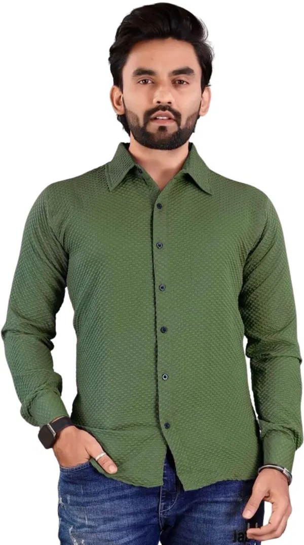 Men_Solid_Casual_Green_Shirt