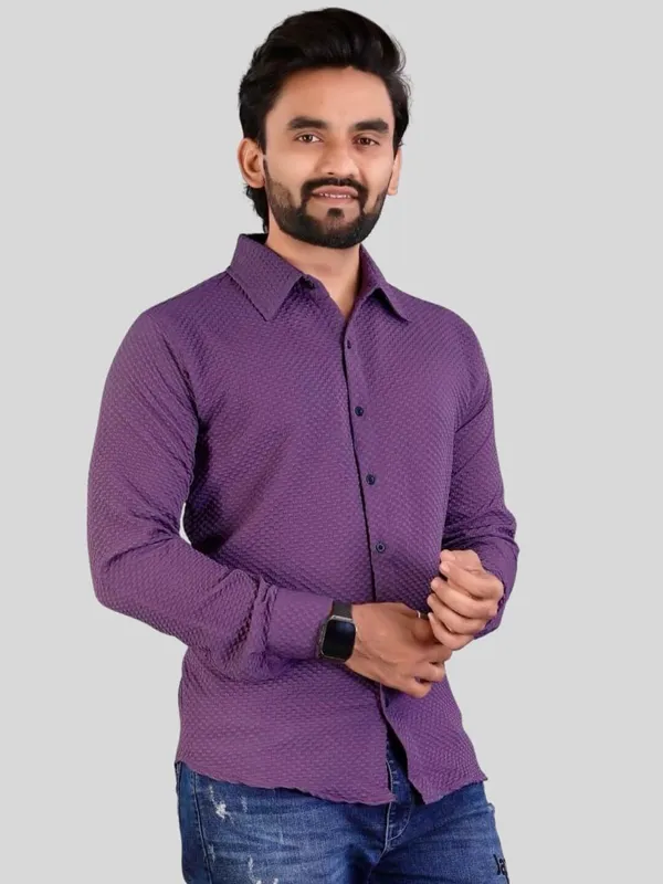 Men_Solid_Casual_Purple_Shirt