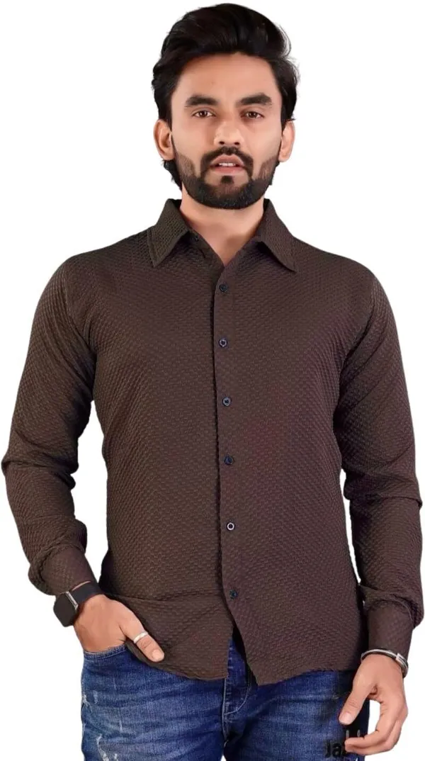 Men_Solid_Casual_Brown_Shirt