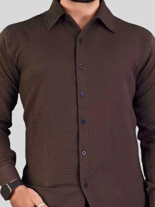 Men_Solid_Casual_Brown_Shirt