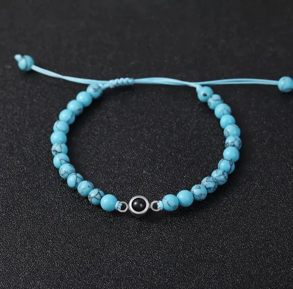 Turquoise_Beaded_Adjustable_Bracelet_With_Silver_Charm