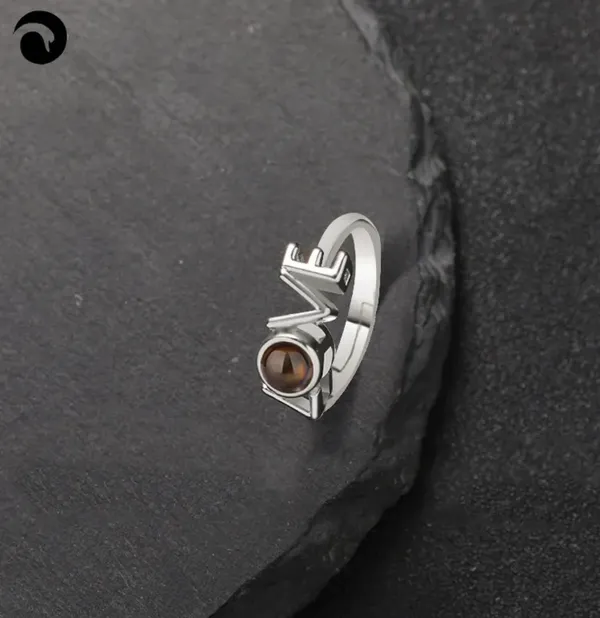 Silver_Love_Text_Ring_With_Brown_Stone_For_Women