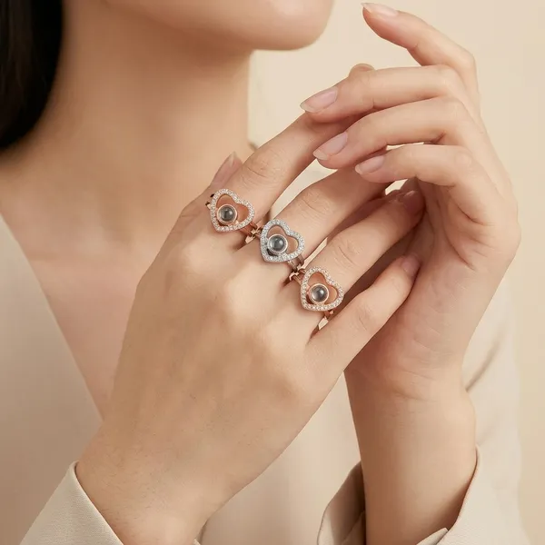 Silver_And_Rose_Gold_Heart_Shape_Adjustable_Rings_For_Women