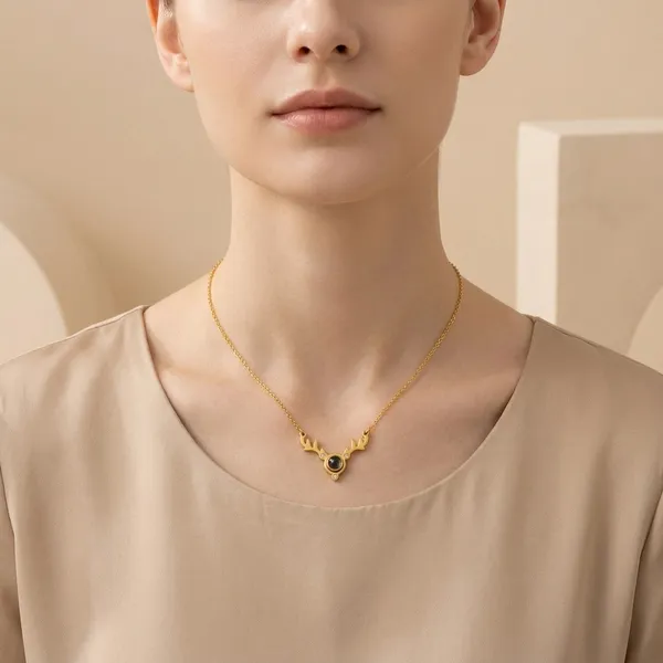 Gold_Plated_Delicate_Chain_Necklace_With_Stone_Pendant_For_Women