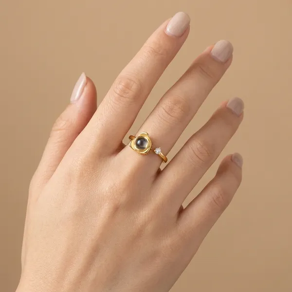 Gold_Plated_Black_Stone_Open_Adjustable_Ring_For_Women