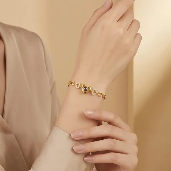 Gold_Plated_Heart_Link_Bracelet_With_Rose_Stone_Charm
