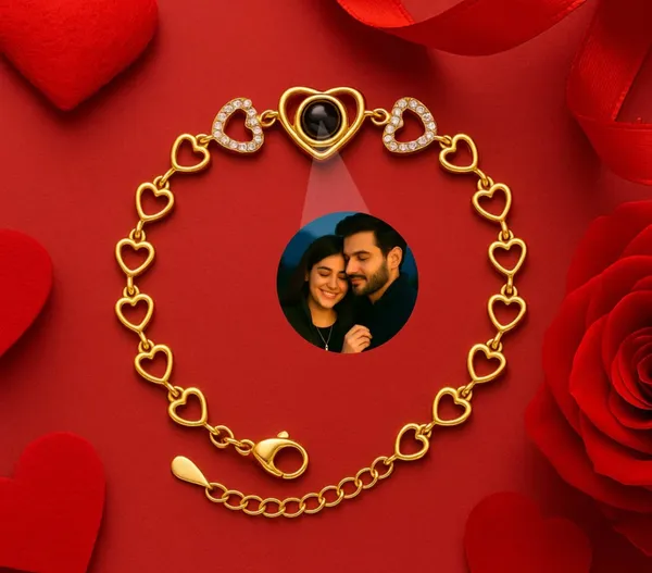 Gold_Plated_Heart_Link_Bracelet_With_Rose_Stone_Charm