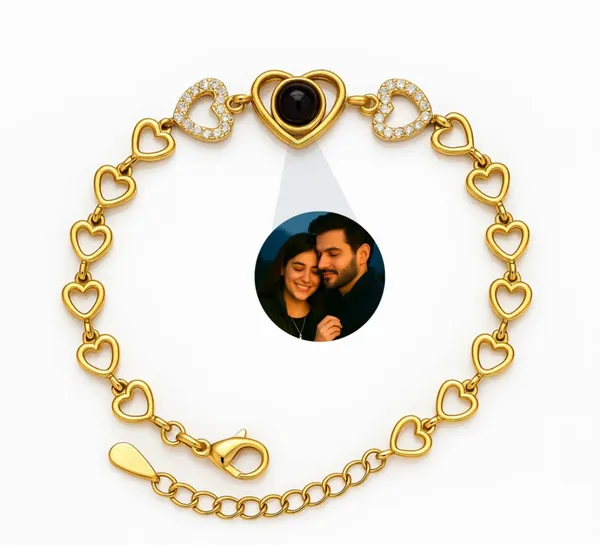 Gold_Plated_Heart_Link_Bracelet_With_Rose_Stone_Charm