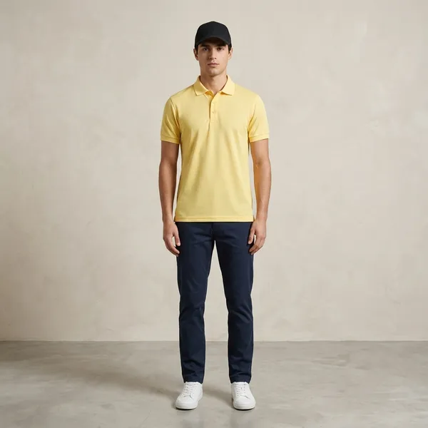 Yellow_Polycoat_Premium_Polo_T-Shirt_For_Unisex