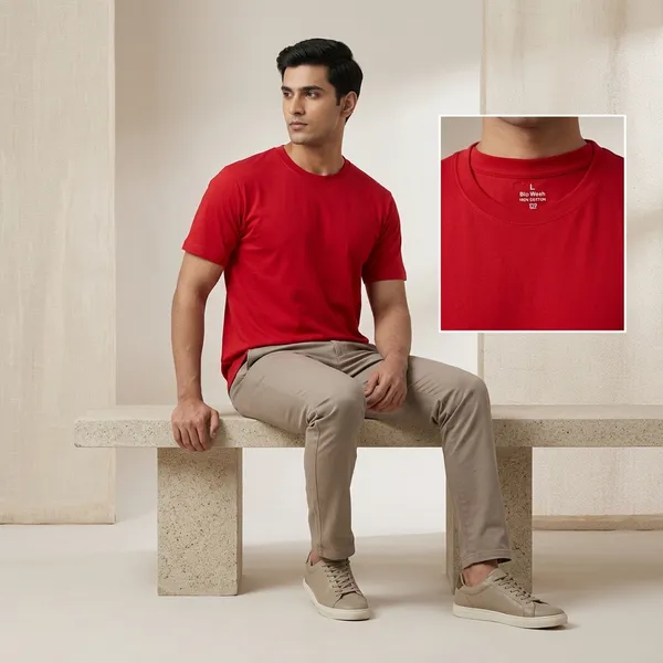 Red_RN_Cotton_Bio_Wash_Premium_Round_Neck_T-Shirt_For_Unisex