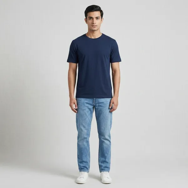 Blue_RN_Cotton_Bio_Wash_Premium_Round_Neck_T-Shirt_For_Unisex