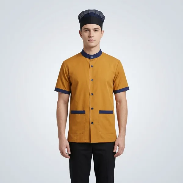 Yellow_Cotton_Premium_Chef_And_Waiter_Uniform_For_Unisex