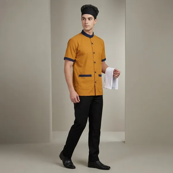 Yellow_Cotton_Premium_Chef_And_Waiter_Uniform_For_Unisex
