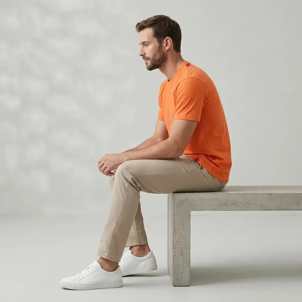 Orange_RN_Cotton_Bio_Wash_Premium_Round_Neck_T-Shirt_For_Unisex
