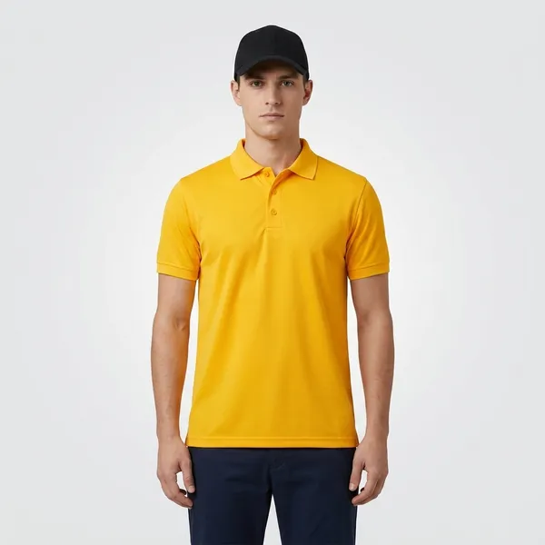 Yellow_Polycoat_Premium_Polo_T-Shirt_For_Unisex