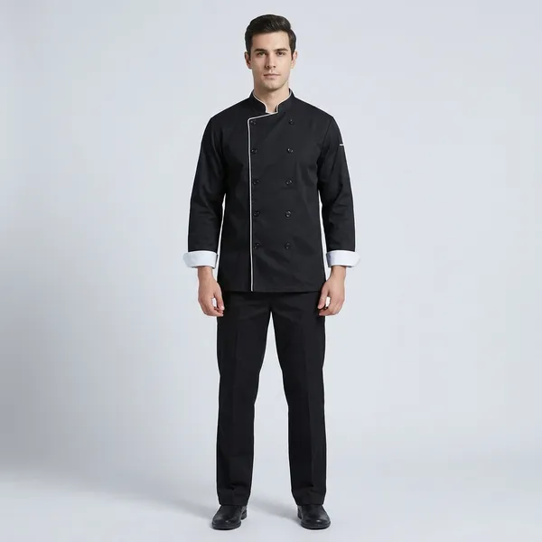 Black_Cotton_Premium_Chef_And_Waiter_For_Unisex