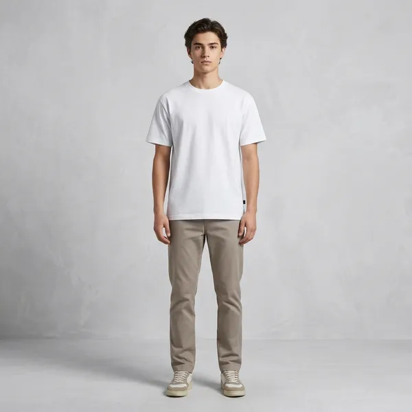 White_Polycoat_Premium_Crew_Neck_T-Shirt_For_Unisex