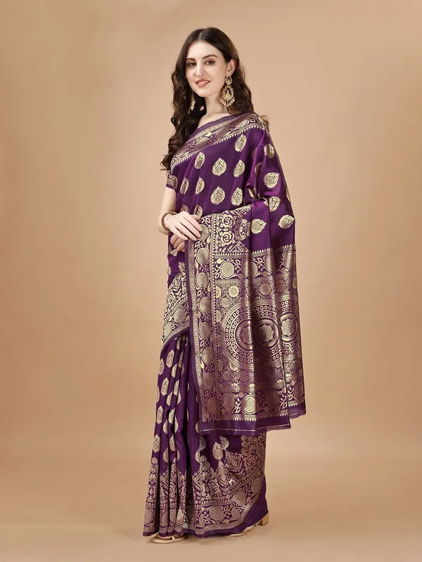 Leelavati_Woven_Self_Design_Kanjivaram_Pure_Silk_Jacquard_Saree_Purple