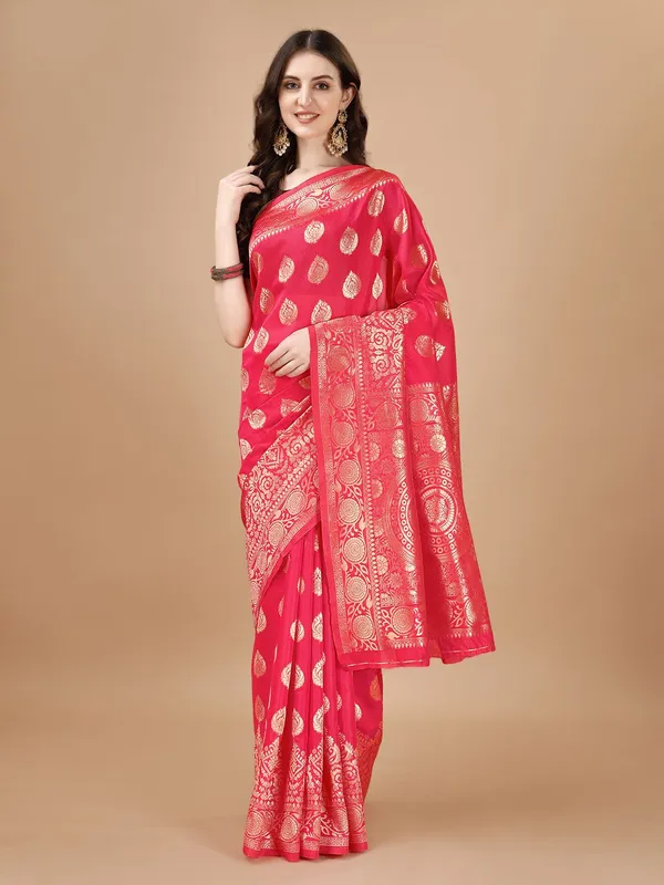 Leelavati_Self_Design_Kanjivaram_Pure_Silk_Jacquard_Saree_Red