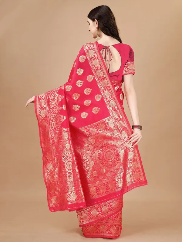 Leelavati_Self_Design_Kanjivaram_Pure_Silk_Jacquard_Saree_Red