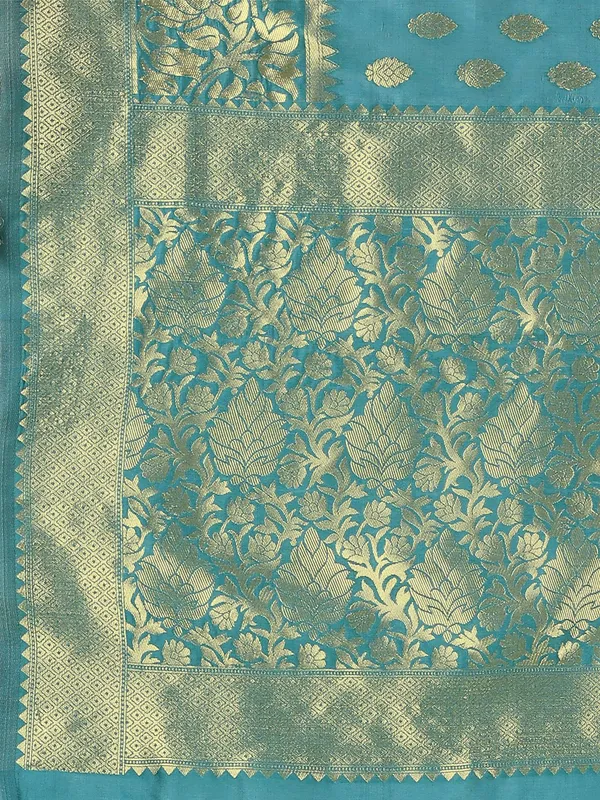 Leelavati_Woven_Kanjivaram_Pure_Silk_Jacquard_Saree_Light_Blue