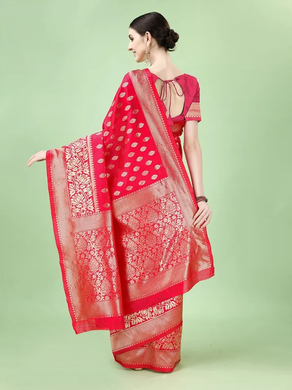 Leelavati_Self_Design_Kanjivaram_Pure_Silk_Jacquard_Saree_Red