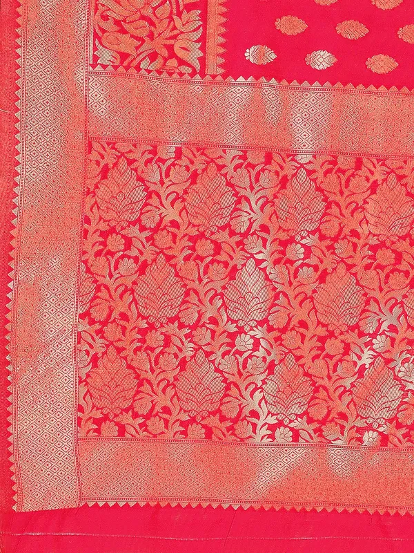 Leelavati_Self_Design_Kanjivaram_Pure_Silk_Jacquard_Saree_Red