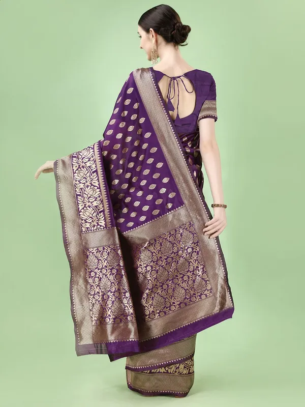 Leelavati_Woven_Self_Design_Kanjivaram_Pure_Silk_Jacquard_Saree_Purple