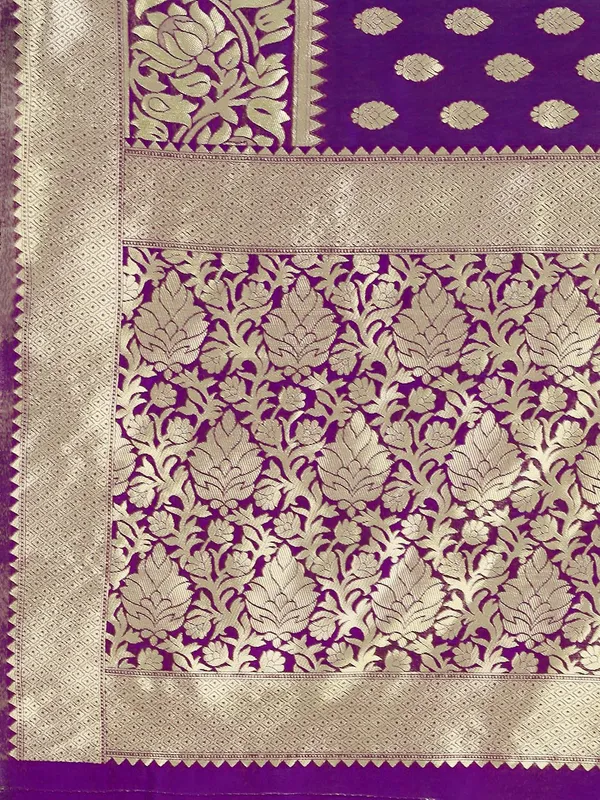 Leelavati_Woven_Self_Design_Kanjivaram_Pure_Silk_Jacquard_Saree_Purple
