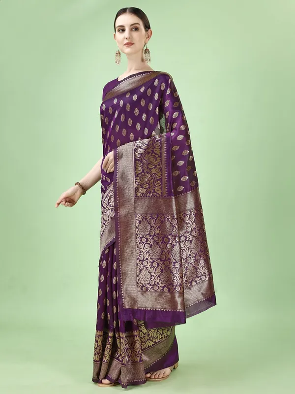 Leelavati_Woven_Self_Design_Kanjivaram_Pure_Silk_Jacquard_Saree_Purple