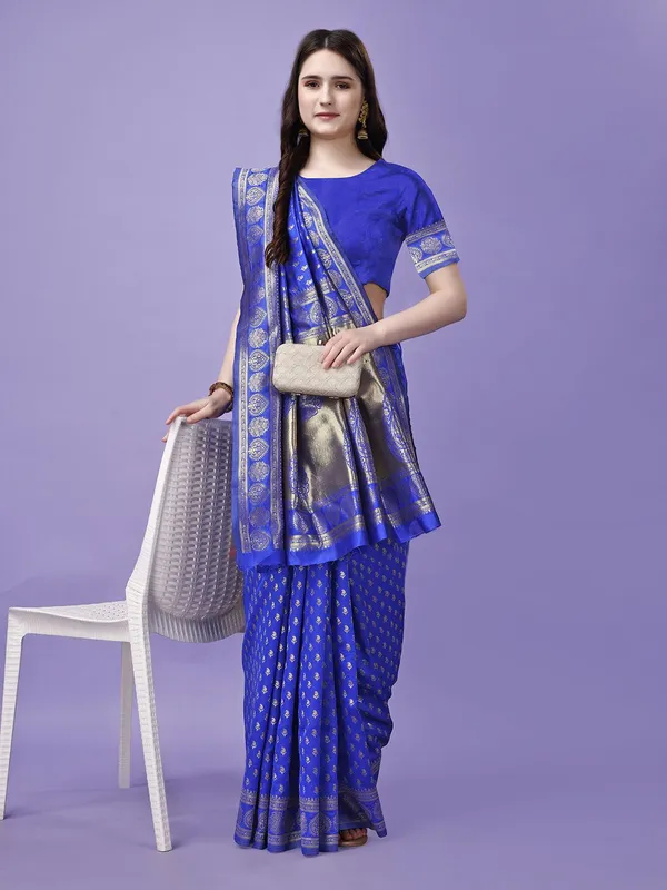 Leelavati_Woven_Self_Design_Kanjivaram_Pure_Silk_Jacquard_Saree_Blue