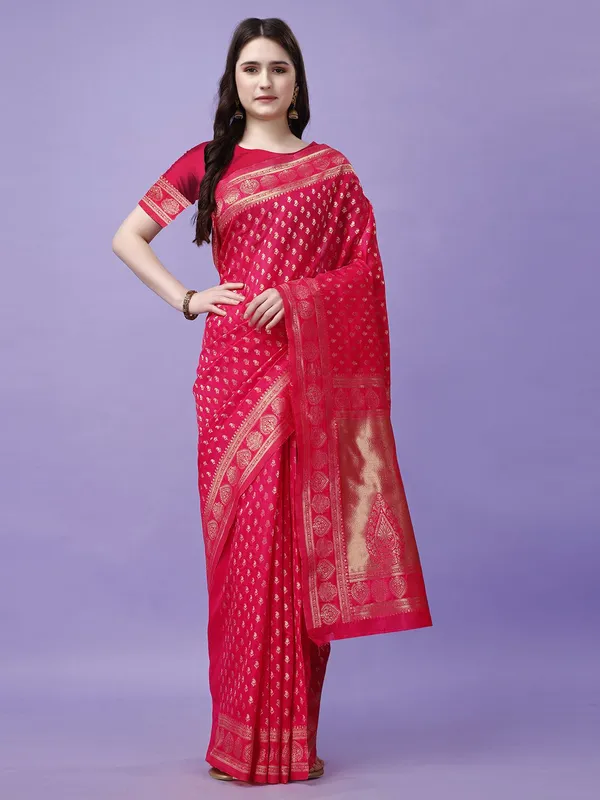 Leelavati_Self_Design_Kanjivaram_Pure_Silk_Jacquard_Saree_Red