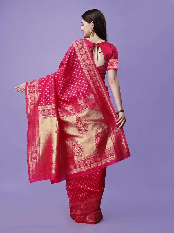 Leelavati_Self_Design_Kanjivaram_Pure_Silk_Jacquard_Saree_Red