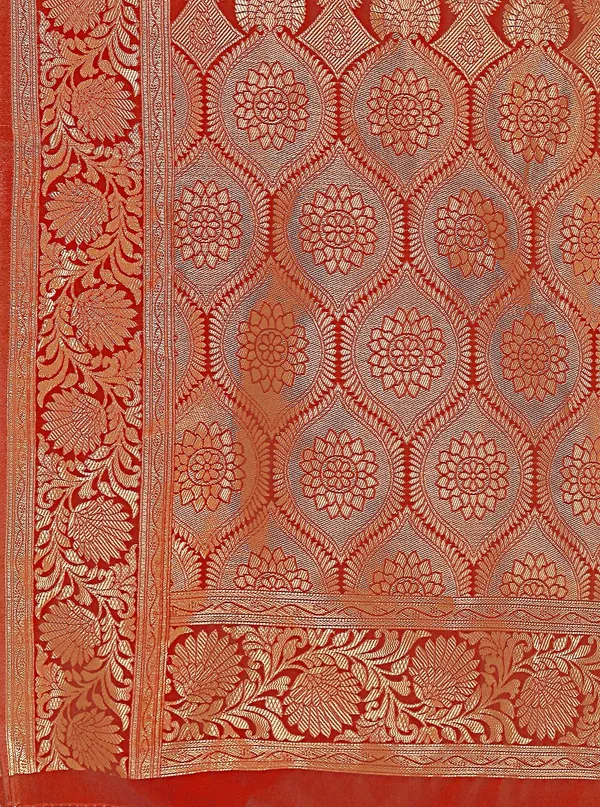 Leelavati_Woven_Self_Design_Kanjivaram_Pure_Silk_Jacquard_Saree_Red