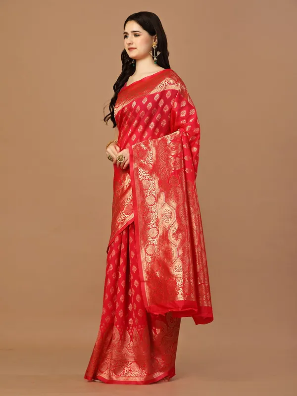 Leelavati_Woven_Self_Design_Kanjivaram_Pure_Silk_Jacquard_Saree_Red