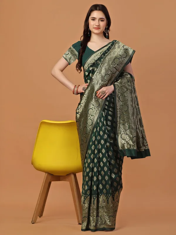 Leelavati_Woven_Self_Design_Kanjivaram_Pure_Silk_Jacquard_Saree_Green