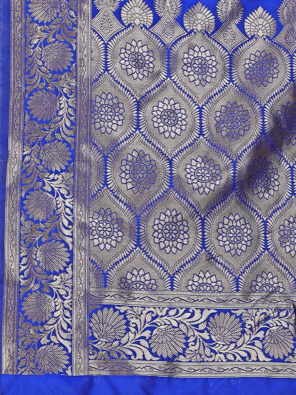 Leelavati_Woven_Self_Design_Kanjivaram_Pure_Silk_Jacquard_Saree_Blue