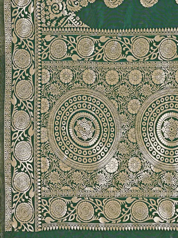 Leelavati_Woven_Self_Design_Kanjivaram_Pure_Silk_Jacquard_Saree_Green