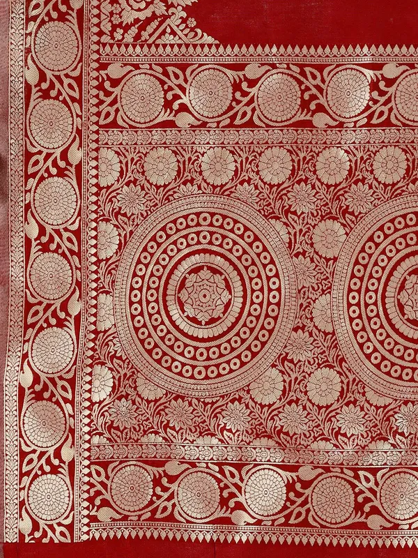 Leelavati_Woven_Self_Design_Kanjivaram_Pure_Silk_Jacquard_Saree_Red